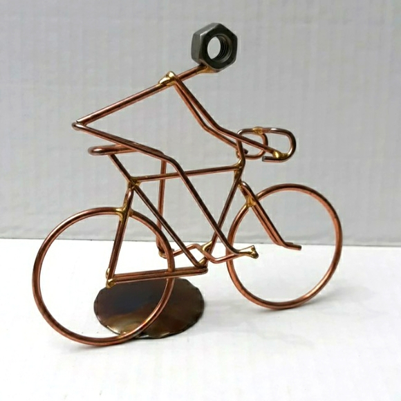 ROCK CREEK METAL CRAFT HANDMADE BICYCLIST - Picture 9 of 9